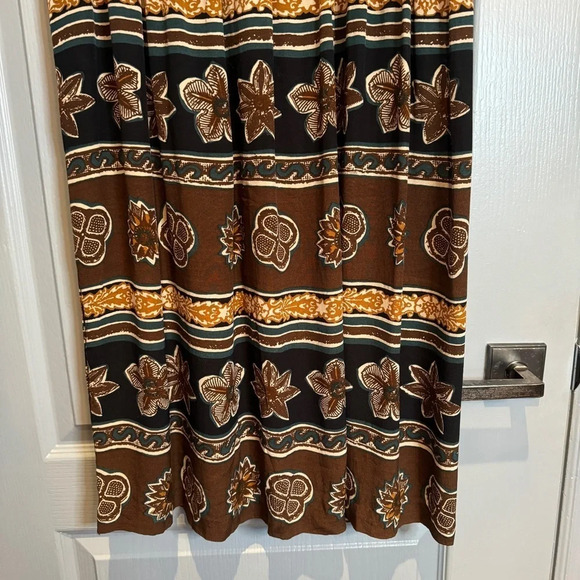 VTG Cappagallo Maxi Skirt Sz 8 Brown Beach  Button Boho Stretch Soft Hippie READ - Picture 11 of 15